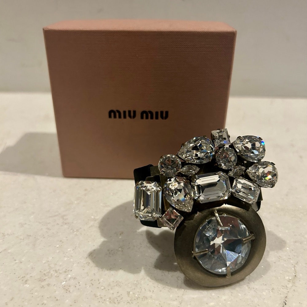 Stunning Miu Miu Crystal cuff bracelet.